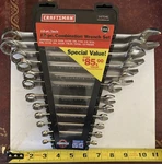 Vintage Nos Craftsman 12PC Sae Combination Wrench Set 47046 Made Usa. Fixed Price $99.95.