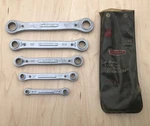 Vinatge =craftsman= 12PT Sae Ratcheting Box End Wrench Set Crown Logo Pouch. Fixed Price $69.99.