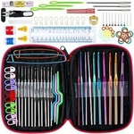 Crochet Hook Set 100 Pieces Yarn Knitting Needle Sewing Tools & Zipper Case Pick. Fixed Price $16.59.
