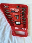 Genuine Craftsman CMMT12063L Long Panel Combination Wrench Set GUNMETAL(7-PC). Fixed Price $39.99.