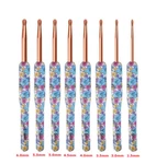 Crochet Hooks Set Needles 8PCS Blue Crafts Sewing Knitting Tool Tpr Grip. Fixed Price $8.00.