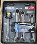 Ace Sae Box-end And Ratchet Combination Wrench Set. Fixed Price $22.99.
