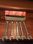 Nos Bonney Tools Usa 1160 3/8" Full Polish Chrome Combination Wrench Qty 5. Fixed Price $199.00.