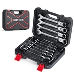 Eastvolt 12-PIECE Flex-head Ratcheting Wrench Set, Metric 8MM-19MM, Combinati.... Fixed Price $52.87.