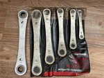 Vintage Sears Craftsman (5/16 13/16) 5PC Box End Ratcheting Wrench Set 9-41102. Fixed Price $35.99.