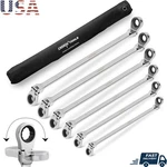 Extra Long 6 Pcs Flex Head Ratcheting Wrench Set Chrome Vanadium Steel New. Fixed Price $39.65.