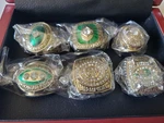 New Green Bay Packers Championships 6 Ring Set Display Case Nfl. Fixed Price $89.99.