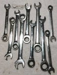10PC Gear Wrench Sae-metric Assorted Sizes " All Are Brand 12PT.... Fixed Price $44.44.