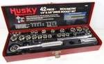 Vtg Husky 3/8" & 1/4" Drive Socket Lot 27PC Set W/ Metal Case Usa Allen Tools. Fixed Price $54.77.