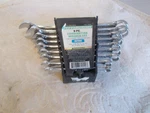 9PC Combination Metric Wrench Set Full Polish 7MM-19MM Pittsburg W/holder Vgc F3. Fixed Price $9.95.