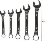 5-PC. Sae Drop Forged Combination Wrench Set, 3/8 -5/8 With Pouch. Fixed Price $12.99.