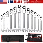 12PCS Fix-head Wrench Set Metric 8MM-19MM 72-TEETH Cr-v Steel Ratchet. Fixed Price $49.99.