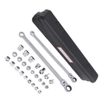 27PCS Extra Long Flex Head Ratcheting Wrench Set 8-22MM 25 Sockets Steel Tools. Fixed Price $51.72.