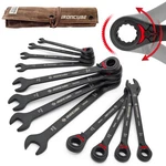 Reversible Ratcheting Wrench Set: 12-PIECE Metric 8-19MM Tough Black Wax .... Fixed Price $61.05.