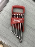 Milwaukee 45-96-9412 Combination Wrench Set 7-PIECE Sae Chromed Steel Red Holder. Fixed Price $60.00.