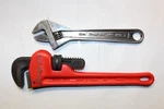 Snap-on Tools PW10C 10" Pipe Wrench & AD8 8" Adjustable Nice Usa. Fixed Price $150.00.