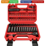 64-PIECE 1/4" Impact Socket Wrench Driver-bits Set, Cr-v Metric&sae Dee.... Fixed Price $53.90.