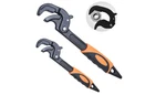 Self Adjusting Pipe Wrench Set 2PC Power Grip Spanner 14-60MM. Fixed Price $41.59.