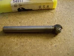 Bassett Rotary Tool 3/8" Ball Nose 54911 Burring Carbide. Fixed Price $10.00.