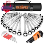 Horusdy 13-PIECE Sturdy Ratcheting Wrench Set Sae 1/4'' 7/8'' Max Torque.... Fixed Price $36.12.
