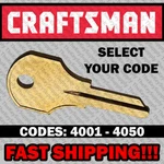 Craftsman Tool Box Key Cut Your Code 4001 - 4050. Fixed Price $6.99.