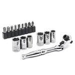 Husky 16-PC Flex-head Microdriver Set 1/4"-DRIVE Sae Mm Socket Bit Ratchet Hq. Fixed Price $33.98.