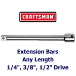 Craftsman Socket Extension 1/4" 3/8" Or 1/2" In. Drive Bar Any Size, New. Fixed Price $12.25.