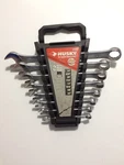 Husky 8-PIECE Sae Combination Wrench Set With Rack. Fixed Price $29.99.