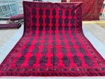 Afghan Hand Knotted Baluchi Area Rug 10X13 Red Geometric Palace Size Wool Carpet. Fixed Price $1549.00.