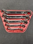 Mac Tools 5 Pc Offset Sae Ratcheting Reversible Wrenches 1/4" - 7/8" Usa. Fixed Price $69.95.