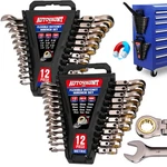 24PC Flexible Ratchet Wrench Combination Set Sae Metric Open & Ring Spanner Cr-v. Fixed Price $89.99.