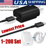 25W Type Usb-c Fast Wall CHARGER+6FT Cable For Samsung Galaxy S20 S21 5G Lot. Fixed Price $1116.09.