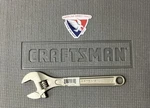 Nos Sears Craftsman 10" Adjustable Wrench Satin 44604 Wf Usa Extra Wide Capacity. Fixed Price $59.99.