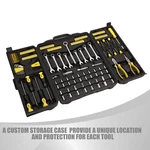 220PCS Vehicle Repair Durable Drop Forged Steel Tool Kit Metric Sockets+wrenches. Fixed Price $63.00.