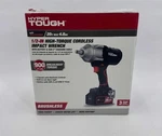 New Hyper Tough 20V 1/2 Inch Cordless Impact Wrench With 2.0 Ah Battery C6. Fixed Price $69.99.