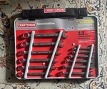 Craftsman 12PC Large Metric Combination Wrench Set, Point Va-, Usa 7-18MM. Fixed Price $159.95.