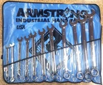 Armstrong Industrial Hand Tools Pc Sae, 7/16"- 1/16", Pt. Wrench Set Kit. Fixed Price $160.00.