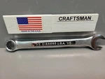 1/2" Craftsman Wrench Sae Satin Combination Usa Nos E-44695. Fixed Price $14.99.