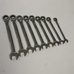 Gearwrench 9-PC. Metric Non-reversible/flat Ratcheting Combination Set. Fixed Price $39.95.