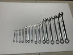 Vtg Craftsman 15-PIECE Metric 12 Point Combo Wrench Set, 7-19MM, 21 & 22MM. Fixed Price $120.00.