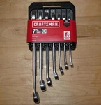 Craftsman Sae 7-PIECE Wrench Set 3/8" 3/4" CMMT87016. Fixed Price $31.95.