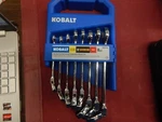 Kobalt Pc Flex Box End Ratcheting Combo Wrench Set Sae 2884740. Fixed Price $62.99.