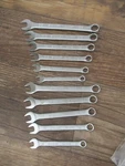 Lot Of 11 -stanley Combination Wrenches Sae & Metric. Fixed Price $27.50.