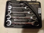Craftsman Professional #9 42012 5 Pc Sae Polished Chrome Flare Nut Wrench Set. Fixed Price $65.00.