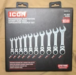Icon WRSTFM-10 Piece Ratcheting Stubby Flex Head Wrench Set Metric 10-19MM. Fixed Price $97.95.