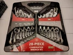 Husky 28-PIECE Combination Wrench Set Metric Sae Inch Open Ended Ring 28PC. Fixed Price $39.99.