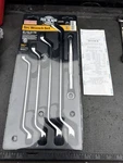 Sears Craftsman Professional 5PC Deep Offset Wrench 44349 Sae Full Polish. Fixed Price $299.00.