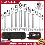 12PCS Combination Wrench Set Metric 8-19MM Fix-head Steel Ratcheting. Fixed Price $49.99.