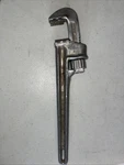 Vintage Schick Forged 14" Aluminum Adjustable 1/2 - Inch Pipe Wrench. Fixed Price $19.99.