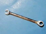 Husky 3/8" Open End & Ratchet Chrome Finish 65412 Wrench Patd 6.457.387 6.148695. Fixed Price $12.89.